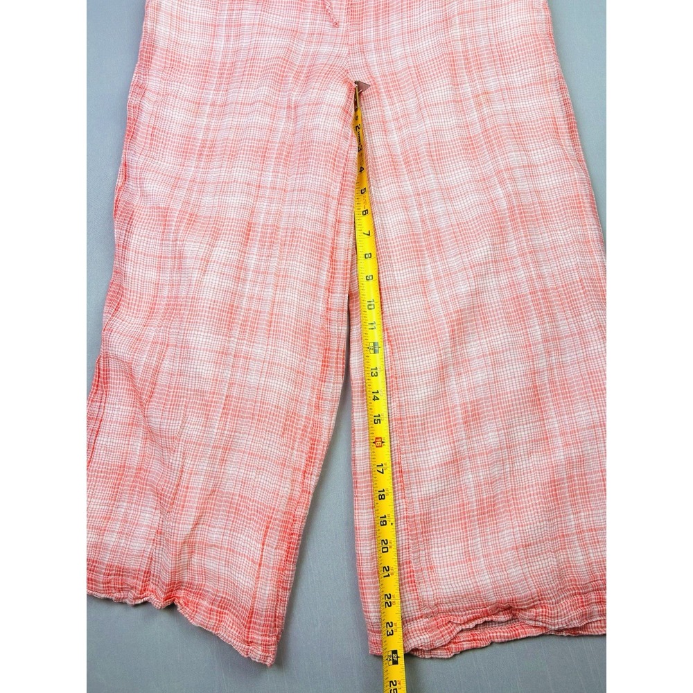 Urban Outfitters Women's XS Gauzy‎ Summer Coral Plaid Overalls Jumpsuit - Picture 12 of 16